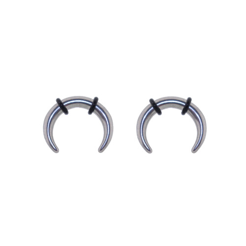 Lex & Lu Pair of Steel Pinchers Stretcher Taper Plugs w/O-Rings 12 or 10G-Lex & Lu