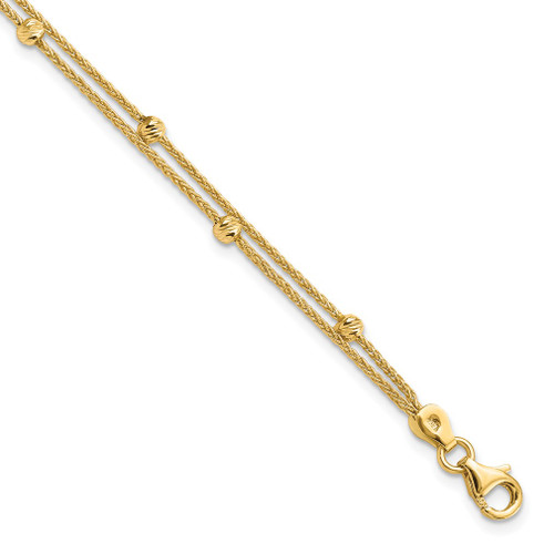 Lex & Lu 14k Yellow Gold Gold Polished 2 Strand Bracelet - Lex & Lu