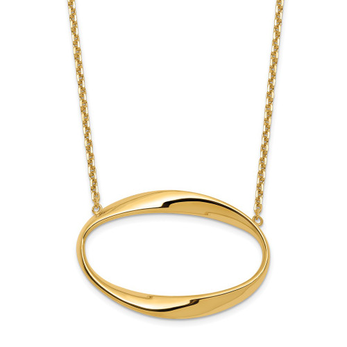 Lex & Lu 14k Yellow Gold Polished Necklace LAL149137 - Lex & Lu