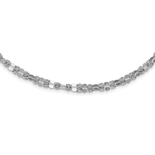 Lex & Lu Sterling Silver Polished Fancy Necklace LAL149497 - Lex & Lu