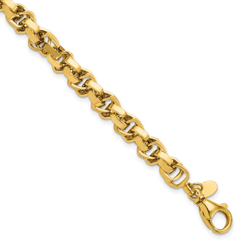 Lex & Lu 14k Yellow Gold Polished Link Bracelet LAL150793 - Lex & Lu