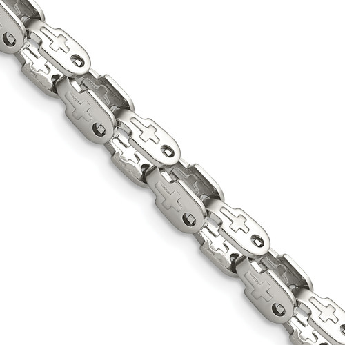 Lex & Lu Chisel Stainless Steel Polished Fancy Link Chain Necklace LAL151863 - Lex & Lu