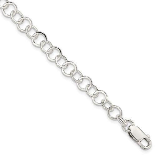 Lex & Lu Sterling Silver Fancy Link Bracelet 7.5'' LAL164878 - Lex & Lu