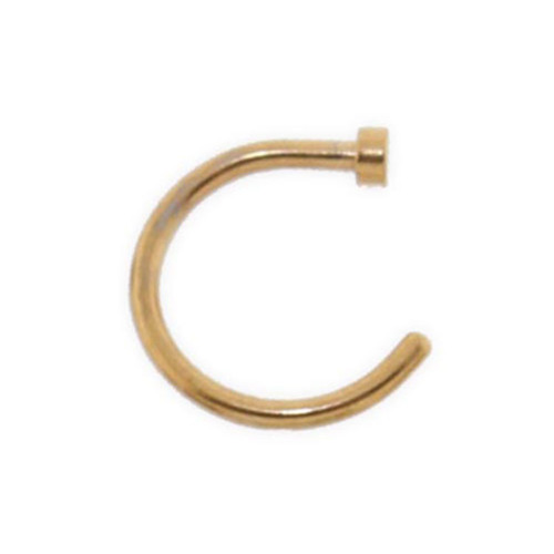22ct Gold Plated Steel (PVD) Open Nose Ring – bodyjewellery.co.uk