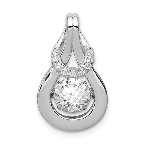 Lex & Lu Sterling Silver Vibrant CZ Knot Pendant - Lex & Lu