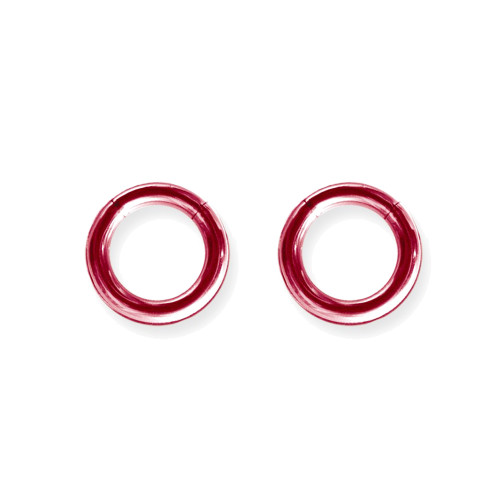 Lex & Lu Pair of Titanium Seamless Captive 8 Gauge 1/2" Dia Pink-Lex & Lu