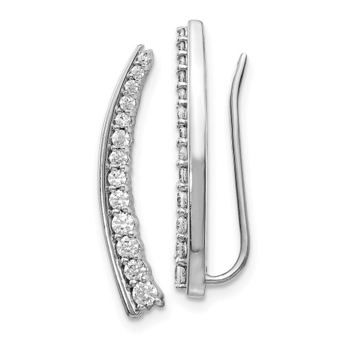 Lex & Lu 14k White Gold Diamond Earrings LAL1294 - Lex & Lu
