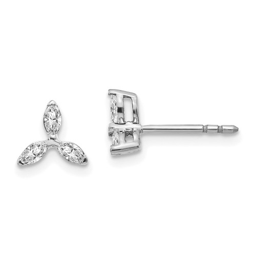 Lex & Lu 14k White Gold Diamond Earrings LAL1387 - Lex & Lu