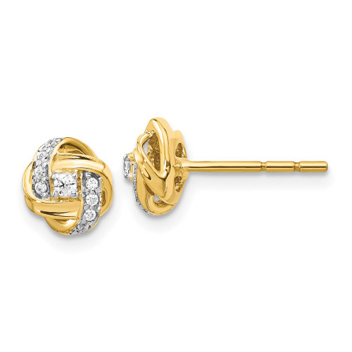 Lex & Lu 14k Yellow Gold Diamond Post Earrings LAL1951 - Lex & Lu