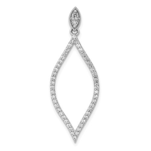 Lex & Lu 14k White Gold Diamond Pendant LAL2793 - Lex & Lu