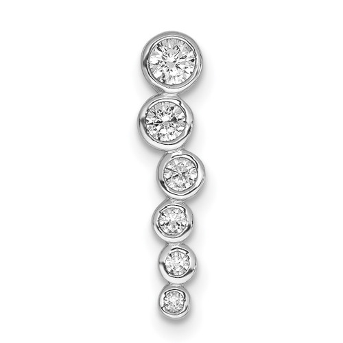 Lex & Lu 14k White Gold Diamond Fancy Chain Slide LAL2889 - Lex & Lu