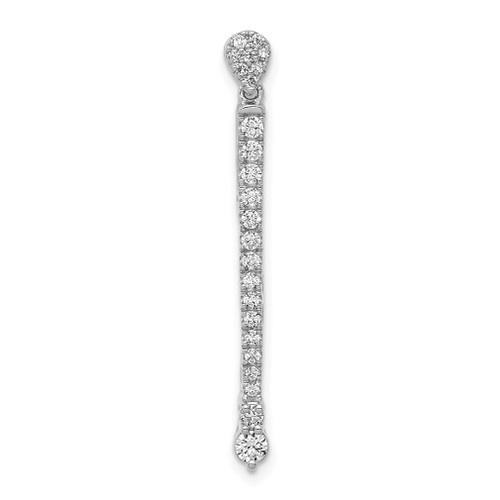 Lex & Lu 14k White Gold Diamond Fancy Pendant LAL2930 - Lex & Lu