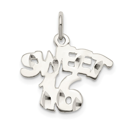 Lex & Lu Sterling Silver Sweet 16 Charm LAL22055 - Lex & Lu