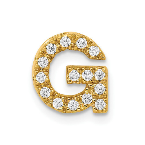 Lex & Lu 14k Yellow Gold Diamond Initial G Charm - Lex & Lu