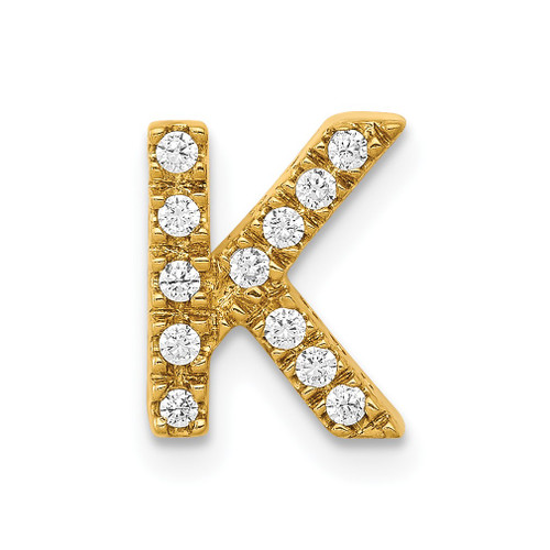 Lex & Lu 14k Yellow Gold Diamond Initial K Charm - Lex & Lu