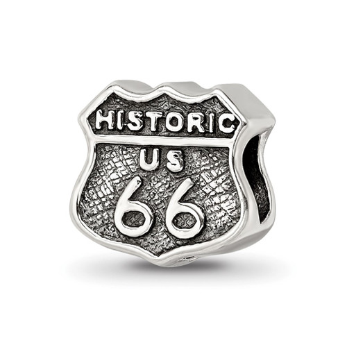 Lex & Lu Sterling Silver Reflections Route 66 Bead - Lex & Lu