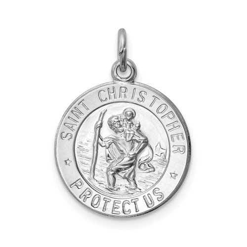 Lex & Lu Sterling Silver Saint Christopher Medal LAL22234 - Lex & Lu