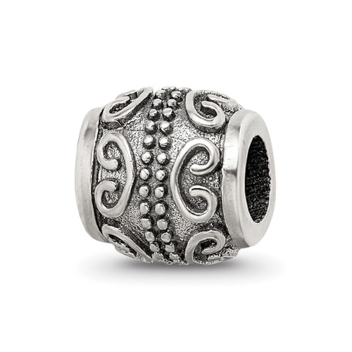 Lex & Lu Sterling Silver Reflections Scroll Bali Bead LAL5038 - Lex & Lu