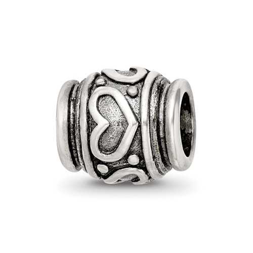 Lex & Lu Sterling Silver Reflections Heart Bead LAL5131 - Lex & Lu