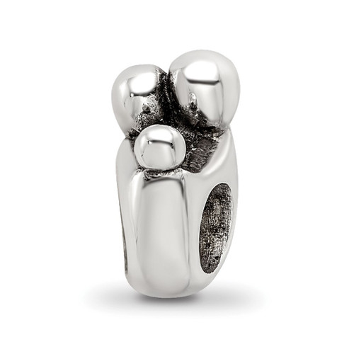 Lex & Lu Sterling Silver Reflections Family of 3 Bead - Lex & Lu