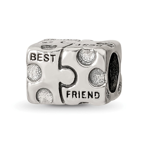 Lex & Lu Sterling Silver Reflections Best Friend Bead - Lex & Lu