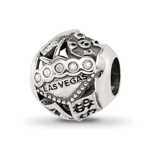 Lex & Lu Sterling Silver Reflections Crystals Las Vegas Collage Bead - Lex & Lu