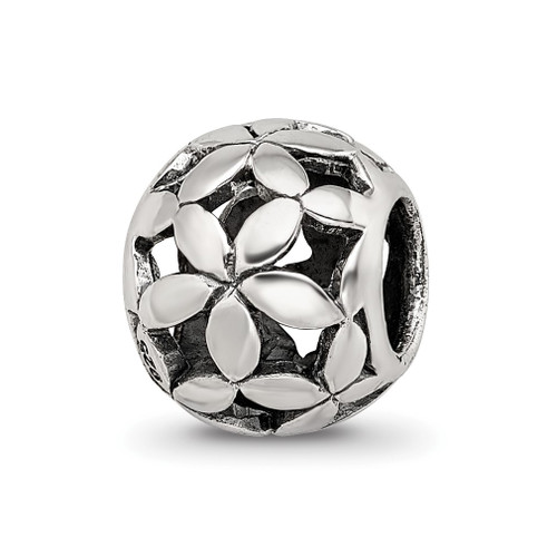 Lex & Lu Sterling Silver Reflections Flower of Life Bead - Lex & Lu