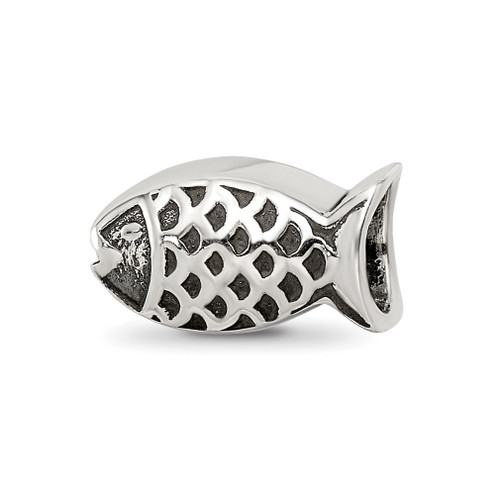 Lex & Lu Sterling Silver Reflections Fish Bead LAL6208 - Lex & Lu