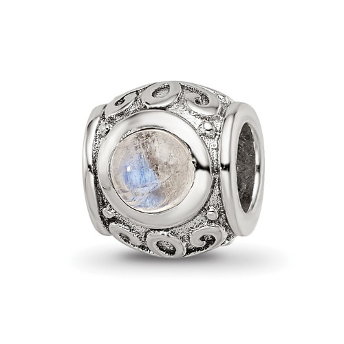 Lex & Lu Sterling Silver Reflections Moonstone Bead - Lex & Lu