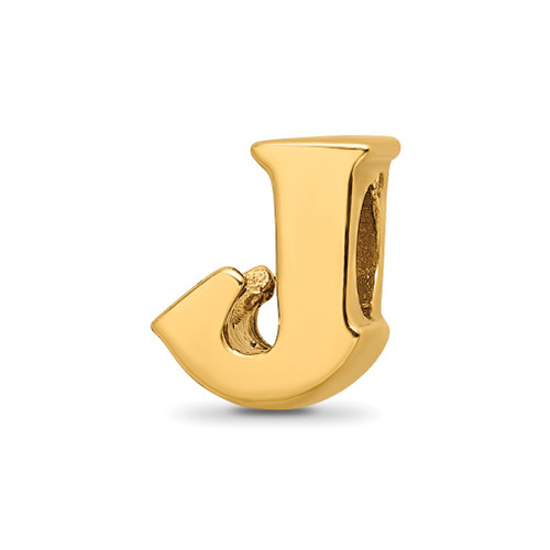 Lex & Lu G/P Sterling Silver Reflections Letter J Bead - Lex & Lu