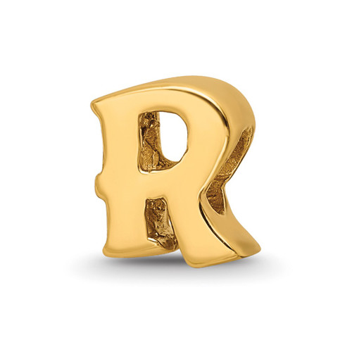 Lex & Lu G/P Sterling Silver Reflections Letter R Bead - Lex & Lu