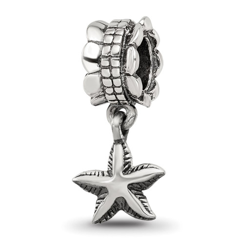 Lex & Lu Sterling Silver Reflections Starfish Dangle Bead - Lex & Lu