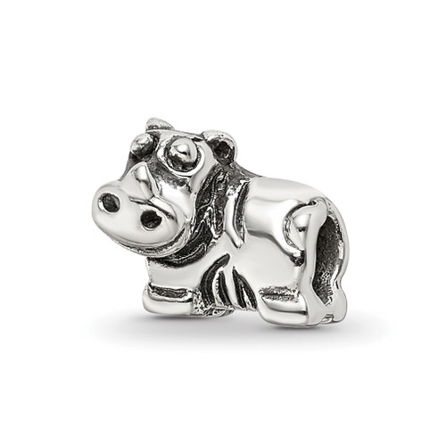 Lex & Lu Sterling Silver Reflections Rhino Bead - Lex & Lu