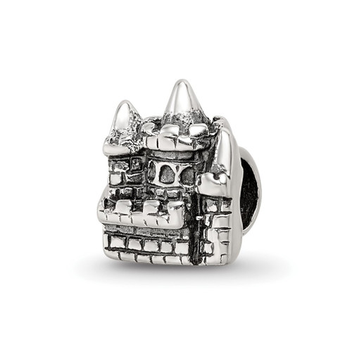 Lex & Lu Sterling Silver Reflections Castle Bead - Lex & Lu