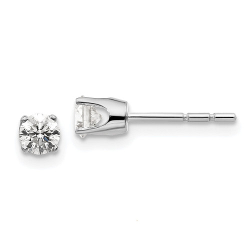 Lex & Lu 14k White Gold .40ct I2 K-L Diamond Stud Push-on Post Earrings - Lex & Lu