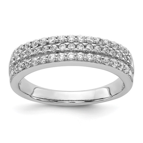 Lex & Lu 14k White Gold Diamond Ring LAL13932 Size 6.75 - Lex & Lu