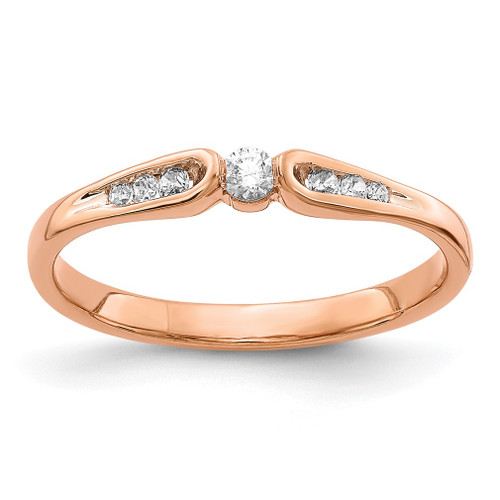 Lex & Lu 14k Rose Gold Diamond Ring LAL13941 Size 7 - Lex & Lu