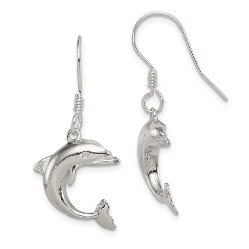 Lex & Lu Sterling Silver Dolphin Earrings LAL22560 - Lex & Lu