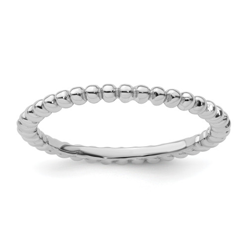 Lex & Lu Sterling Silver Stackable Expressions Rhodium Ring LAL9157 - Lex & Lu