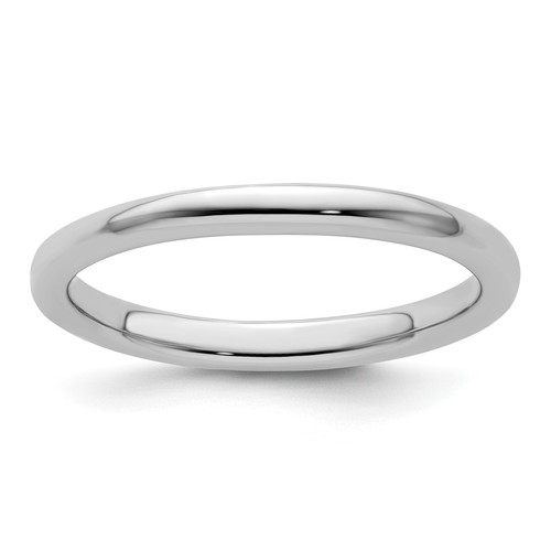 Lex & Lu Sterling Silver Stackable Expressions Rhodium Polished Ring LAL9397 - Lex & Lu