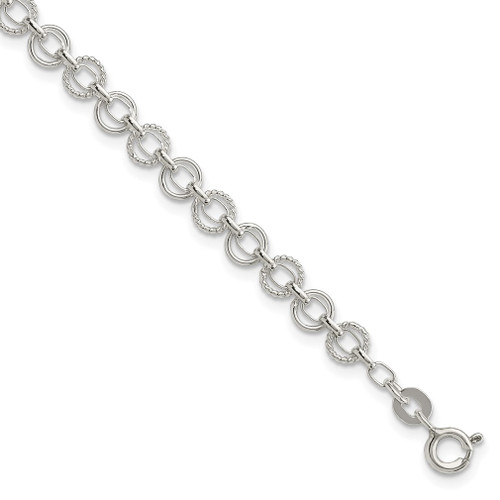 Lex & Lu Sterling Silver Fancy Bracelet 7.25'' - Lex & Lu