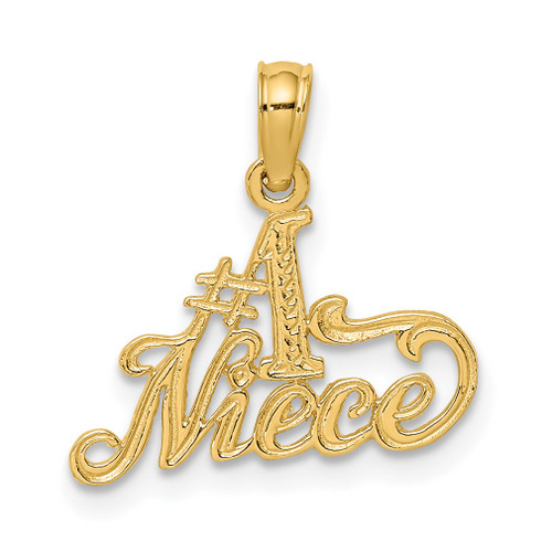 Lex & Lu 14k Yellow Gold #1 Niece Charm - Lex & Lu