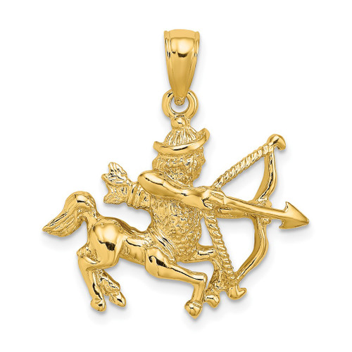 Lex & Lu 14k Yellow Gold Large Sagittarius Zodiac Charm - Lex & Lu