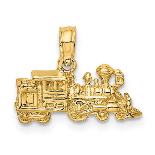 Lex & Lu 14k Yellow Gold 3D Locomotive Charm LALD1216 - Lex & Lu