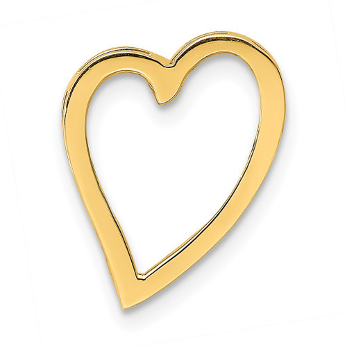 Lex & Lu 14k Yellow Gold Polished Heart Chain Slide LALD3822 - Lex & Lu