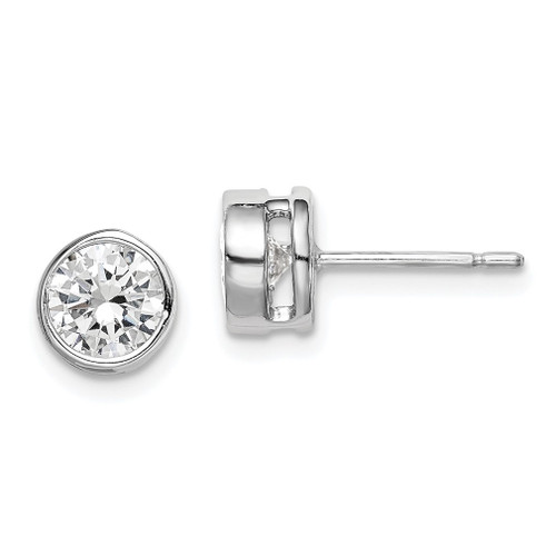 Lex & Lu Sterling Silver CZ Post Earrings LAL23756 - Lex & Lu