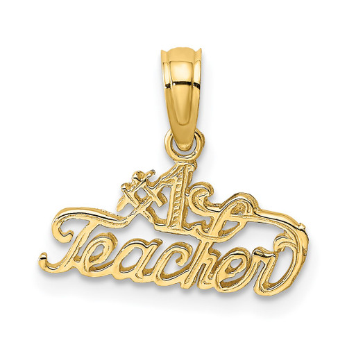 Lex & Lu 14k Yellow Gold #1 Teacher Charm LALK2806 - Lex & Lu