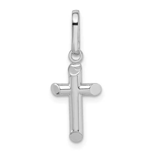 Lex & Lu 14k White Gold Hollow Cross Pendant - Lex & Lu