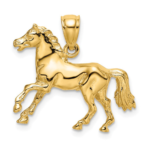 Lex & Lu 14k Yellow Gold 3D Horse Charm LALK6539 - Lex & Lu