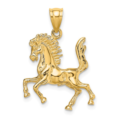 Lex & Lu 14k Yellow Gold 3D horse Charm LALK6546 - Lex & Lu
